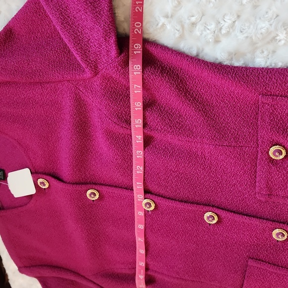 St. John collection Wool Blend Jacket Blazer Short Sleeve Womens Size 12 - Picture 5 of 7